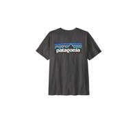patagonia p 6 kurzarm t shirt mit logo schwarz fur herren S