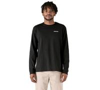 herren t shirt patagonia l s p 6 logo responsibili tee schwarz S