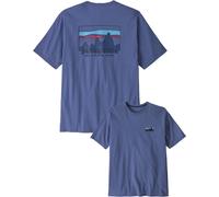 Patagonia - Recyceltes T-Shirt - M's '73 Skyline Organic T-Shirt Current Blue für Herren aus Baumwolle - Größe XL - Blau Blau XL