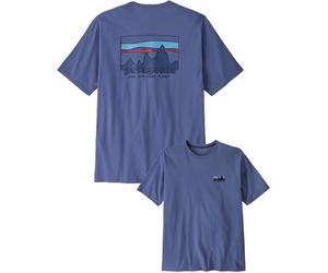 Patagonia - Recyceltes T-Shirt - M's '73 Skyline Organic T-Shirt Current Blue für Herren aus Baumwolle - Größe XL - Blau Blau XL