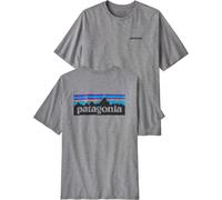 Patagonia - T-shirt aus 100 % recyceltem Material - Herren - P-6 - M's P-6 Logo Responsibili-Tee Gravel Heather für Herren - Größe L - Grau L
