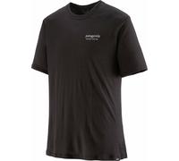 Patagonia - T-Shirt aus Merinowolle - M's Cap Cool Merino Graphic Shirt Heritage Header Black für Herren aus Wolle - Größe 126-132 - schwarz schwarz 126-132