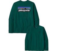 Patagonia - T-Shirt aus recycelter Baumwolle - M's L/S P-6 Logo Responsibili-Tee Cascade Green für Herren aus Baumwolle - Größe S - Grün Grün S
