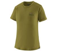 Patagonia Women's Cap Cool Merino Blend Graphic Shirt T-Shirt, L, fitz roy strata: graze green