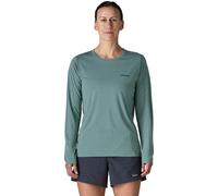 Patagonia Women's Long Sleeved Capilene Cool Daily Shirt Boardshort Logo Blue Sage - Light Blue Sage X-dye XL
