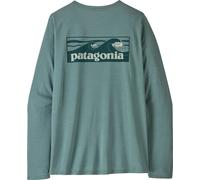 Patagonia Women's Long Sleeved Capilene Cool Daily Shirt Boardshort Logo Blue Sage - Light Blue Sage X-dye XS