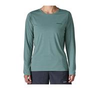 Patagonia Women's Long-Sleeved Capilene Cool Daily Shirt - Boardshort Logo blue sage/light blue sage x-dye L