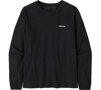 Patagonia Women's Long-Sleeved P-6 Logo Responsibili-Tee Black L