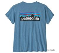 Patagonia Damen-T-Shirt P-6 Logo Responsibili-Tee Blau (ShoreBlue) Größe L
