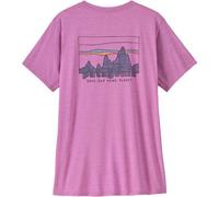 Patagonia W's Cap Cool Daily Graphic Damen T-Shirt '73 skyline: brisk purple x dye L
