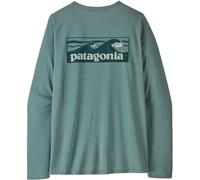Patagonia Women's Long-Sleeved Capilene Cool Daily Shirt - Boardshort Logo blue sage/light blue sage x-dye M