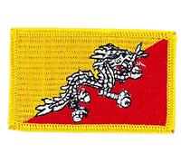 Patch Aufnäher bestickt Flagge Bhutan Abzeichen Zum Aufbügeln Wappen Backpack