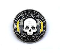 Patch Nation Coffee or Death Metall Badge Pin Pins Radfahrer Anstecker Broschen