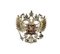Patch Nation Wappen Österreichischer Österreich Adler Wappen Abzeichen Metall Brosche Anstecknadel (Gold/Rot)