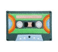 Patch zum Aufbügeln - Grüne Kassette | Retro Patches, Vintage Bügelbild, Old School Aufbügler, Rock Musik Aufnäher Finally Home