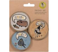Lässig Schulranzen-Patches Set Happy Prints – 3 Stk. mit Druckknopf