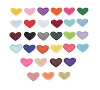 Patches zum Aufbügeln 62 Stück Herz Flicken zum Aufbügeln, Mini Stickerei Aufnäher, Bügelpatch Erwachsene für Hut Jacke Jeans Rucksäcke DIY Dekoration