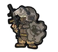 Patchlab SWAT Skorpion Police Zurich PVC Rubber Morale Patch, Hook & Loop Attachment for Backpacks | for 2nd Law Enforcement Thin blue line Supporter