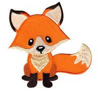 PatchMommy Fuchs Patch Aufnäher Applikation zum Aufbügeln Bügelbild - für Kleidung Jeans Jacken Kinder Baby