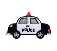 PatchMommy Polizei Auto Patch Aufnäher Applikation zum Aufbügeln Bügelbild - für Kleidung Jeans Jacken Kinder Baby