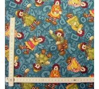 Patchworkstoff ABC Pals blau-multicolor