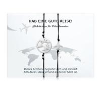 Patelai 2 Stück Weltkugel Armband Glücksbringer Reise Armband mit Erde Flugzeug Anhänger Damen Weltenbummler Geschenke Abschied Reise Geschenk für Freunde Familie Weltreisende mit Grußkarte(Silber)