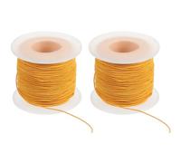 PATIKIL 0.8 mm Elastische Schnur, 2 Rolle Gummiband für Armbänder, Elastisches Faden, Gummischnur für Armband Stabile Dehnbare Halsketten Perlen Basteln DIY (50m, Orange)