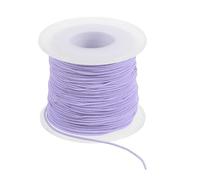 PATIKIL 0.8 mm Elastische Schnur, Gummiband für Armbänder, Elastisches Faden, Gummischnur für Armband Stabile Dehnbare Halsketten Perlen Basteln DIY (50m, Hellviolett)