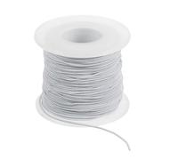 PATIKIL 0.8 mm Elastische Schnur, Gummiband für Armbänder, Elastisches Faden, Gummischnur für Armband Stabile Dehnbare Halsketten Perlen Basteln DIY (50m, Grau)