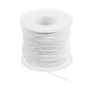 PATIKIL 0.8 mm Elastische Schnur, Gummiband für Armbänder, Elastisches Faden, Gummischnur für Armband Stabile Dehnbare Halsketten Perlen Basteln DIY (50m, Weiß)