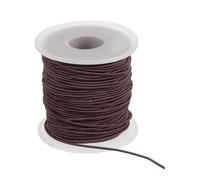 PATIKIL 1.2 mm Elastische Schnur, Gummiband für Armbänder, Elastisches Faden, Gummischnur für Armband Stabile Dehnbare Halsketten Perlen Basteln DIY (50m, Braun)