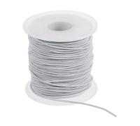 PATIKIL 1.2 mm Elastische Schnur, Gummiband für Armbänder, Elastisches Faden, Gummischnur für Armband Stabile Dehnbare Halsketten Perlen Basteln DIY (50m, Grau)