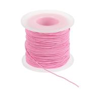 PATIKIL 1.2 mm Elastische Schnur, Gummiband für Armbänder, Elastisches Faden, Gummischnur für Armband Stabile Dehnbare Halsketten Perlen Basteln DIY (50m, Rosa)
