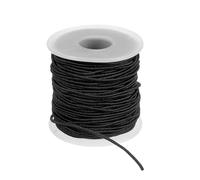 PATIKIL 1.5 mm Elastische Schnur, Gummiband für Armbänder, Elastisches Faden, Gummischnur für Armband Stabile Dehnbare Halsketten Perlen Basteln DIY (50m, Schwarz)
