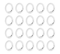 PATIKIL 1 In Feder O Ring 50Stk O Ring Clip Schlüsselring Clip Geldbörsen Clips Auslöser Schnalle Kreis Metall Binder Schnappschloss Rund Für Handtaschen Gurte Geldbörse Weiß
