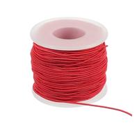 PATIKIL 1 mm Elastische Schnur, Gummiband für Armbänder, Elastisches Faden, Gummischnur für Armband Stabile Dehnbare Halsketten Perlen Basteln DIY (50m, Rot)