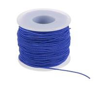 PATIKIL 1 mm Elastische Schnur, Gummiband für Armbänder, Elastisches Faden, Gummischnur für Armband Stabile Dehnbare Halsketten Perlen Basteln DIY (50m, Dunkelblau)