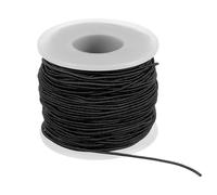 PATIKIL 1 mm Elastische Schnur, Gummiband für Armbänder, Elastisches Faden, Gummischnur für Armband Stabile Dehnbare Halsketten Perlen Basteln DIY (50m, Schwarz)