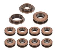 PATIKIL 10 Satz Ösen Set, 10mm Tülle Werkzeug Metall Ösen, Bogen Tüllen Kit Metallösen, Ösenzange Kit für Schuhe Kleidung Gürteltasche DIY Planen Tasche Gewebe, Rotbronze