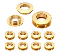 PATIKIL 10 Satz Ösen Set, 12mm Tülle Werkzeug Metall Ösen, Bogen Tüllen Kit Metallösen, Ösenzange Kit für Schuhe Kleidung Gürteltasche DIY Planen Tasche Gewebe, Blechbläserklang