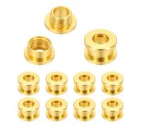 PATIKIL 10 Satz Ösen Set, 5mm Tülle Werkzeug Metall Ösen, Flache Tüllen Kit Metallösen, Ösenzange Kit für Schuhe Kleidung Gürteltasche DIY Planen Tasche Gewebe, Goldfarben