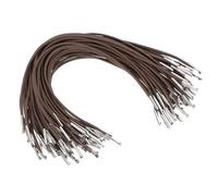 PATIKIL 10 Zoll Elastische Widerhaken Cord, 50 Stück Gummischnur, 2mm Schlaufe Stretch Rund Schnur mit Metall Stachelverschlüssen für Hüte Masken Menüs Basteln Buch, Khaki (25cm)