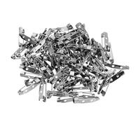 PATIKIL 100 Stück Anstecknadeln, 25mm Sicherheitsnadeln Broschennadeln Pins Namensschild Bulk Flache Rückenstreifen Mittel für Kleidung DIY Basteln, Schwarz