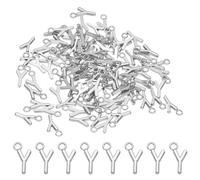 PATIKIL 100 Stück Buchstaben Anhänger Metallbuchstaben, Charme Bulk Niedlich für DIY Schmuckherstellung Ohrringe Halsketten Schlüsselanhänger Handwerk, Dunkles Silber, Buchstabe Y