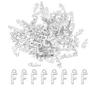 PATIKIL 100 Stück Buchstaben Anhänger Metallbuchstaben, Charme Bulk Niedlich für DIY Schmuckherstellung Ohrringe Halsketten Schlüsselanhänger Handwerk, Dunkles Silber, Buchstabe F