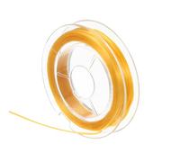 PATIKIL 11 Yard Stretchy Armband Schnur, 0,5 mm Runde Elastische Schnur Stretch Kristall Schnur Perlenkordel für Armbänder Schmuckherstellung, Goldton