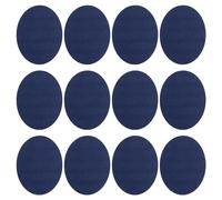 PATIKIL 12 Stück Bügelflicken 11x14cm Stoffflicken zum Aufbügeln Flicken Selbstklebend Stoff Samt Flicken Set zur Reparatur und Dekoration von Kleidung, Hosen, Hemden, Jacken, Saphirblau