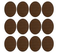 PATIKIL 12 Stück Bügelflicken 11x14cm Stoffflicken zum Aufbügeln Flicken Selbstklebend Stoff Samt Flicken Set zum Reparieren und Dekorieren von Kleidung, Hosen, Hemden, Jacken, Braun