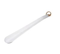 PATIKIL 12in Schuhanzieher Edelstahl Schuhanzieher mit Lederriemen Metall Schuhanzieher für Frauen Männer Erwachsene Senioren Stiefel Silber Ton