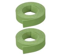 PATIKIL 15mm x 1m Lederband Flach, 1.5mm Dick Breit Lederriemen Flaches Wildleder Lederbänder für DIY Zubehör Haustierhalsbänder Gitarrengürtel Halskette Armband, 2 Stück Grasgrün